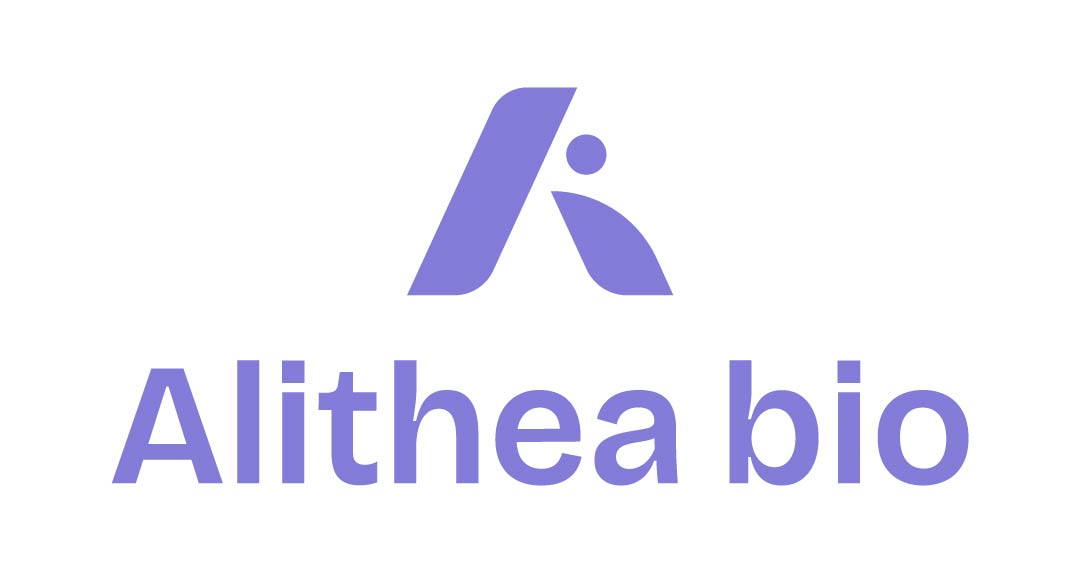 Das Logo von Alithea ist ein stilisierter Buchstabe A mit dem Schriftzug Alithea Bio darunter.