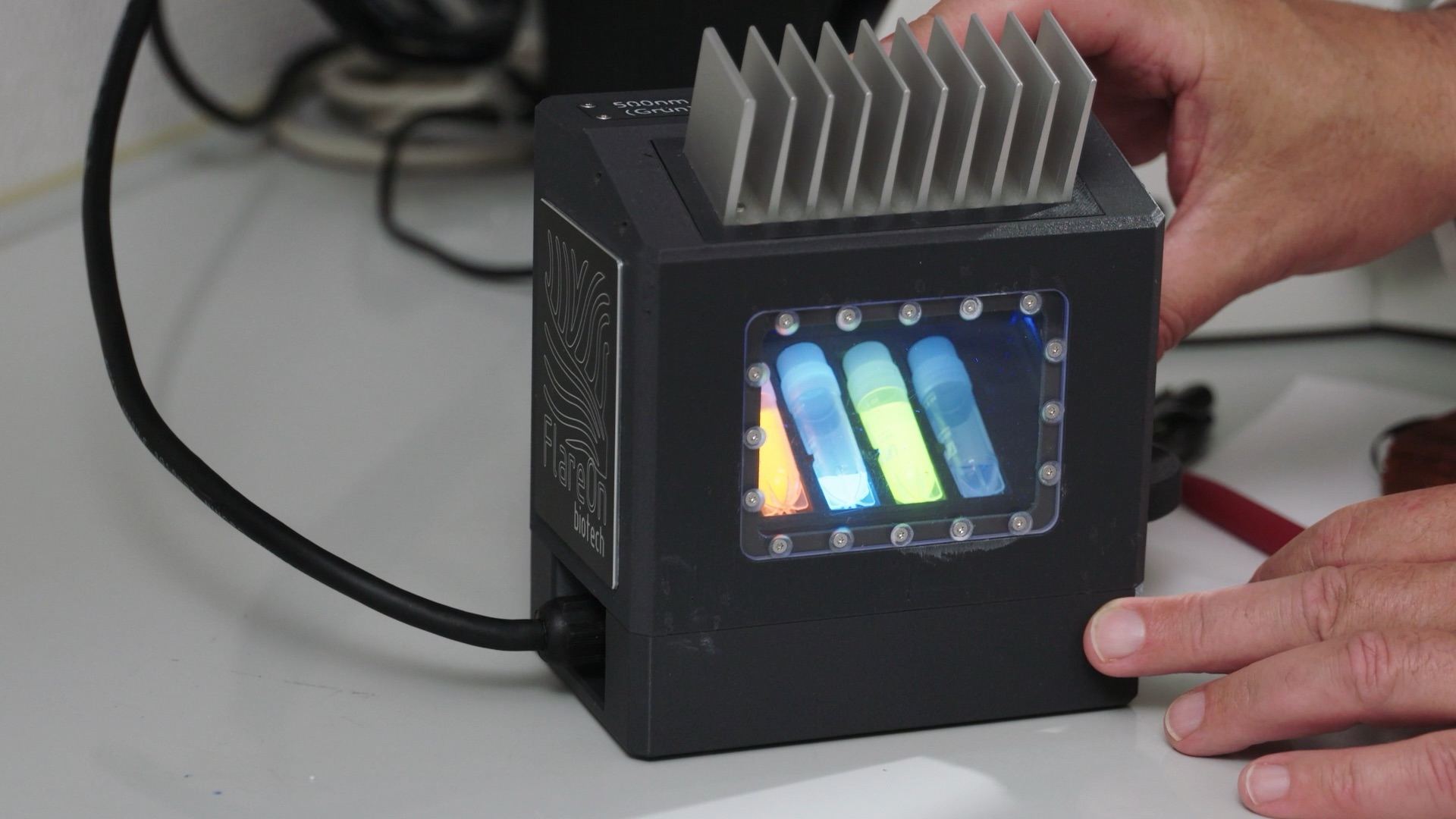 Gewebeproben unter UV-Licht