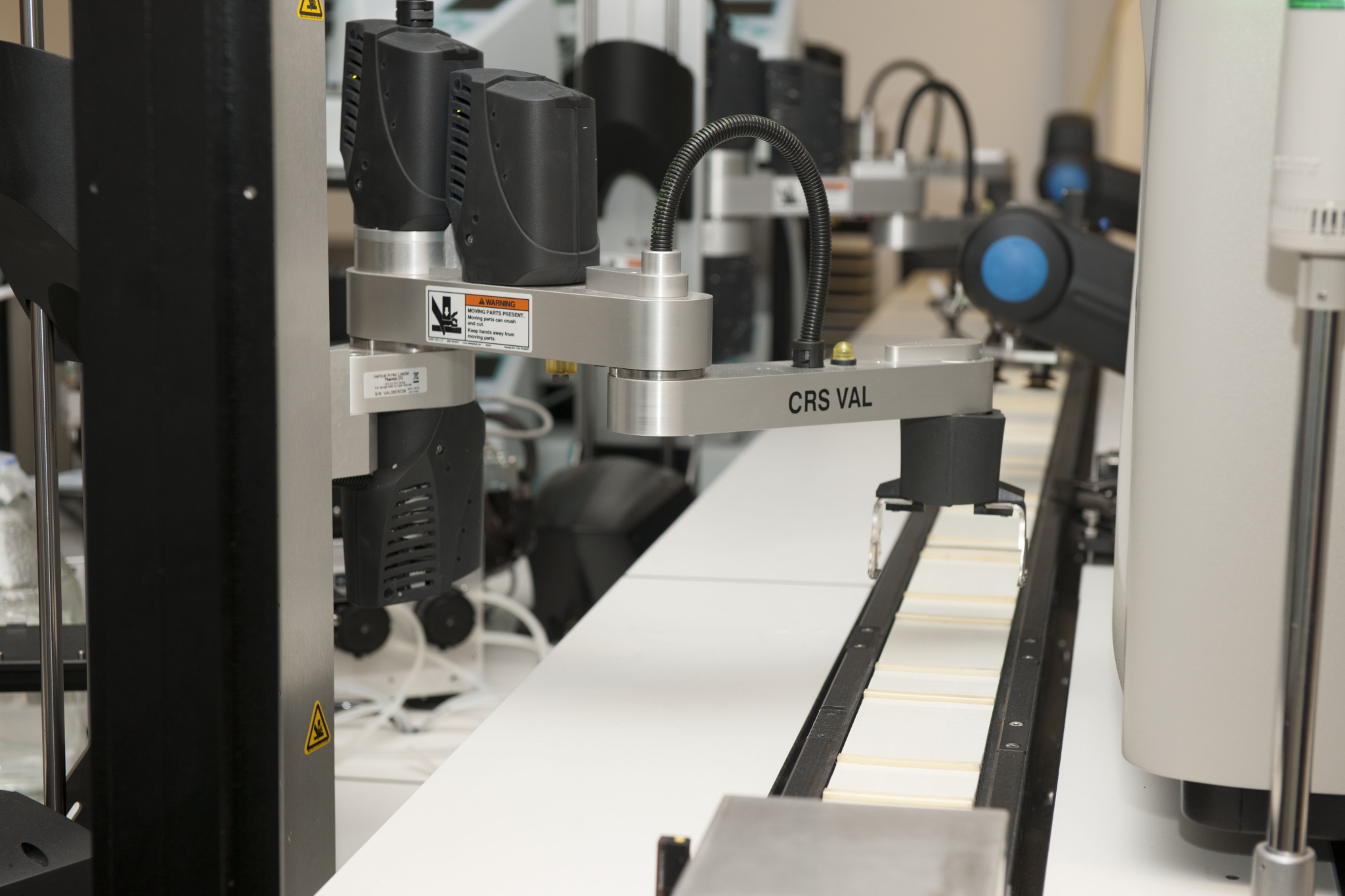 The compounds are tested in fully automated screening stations using high-throughput methods.