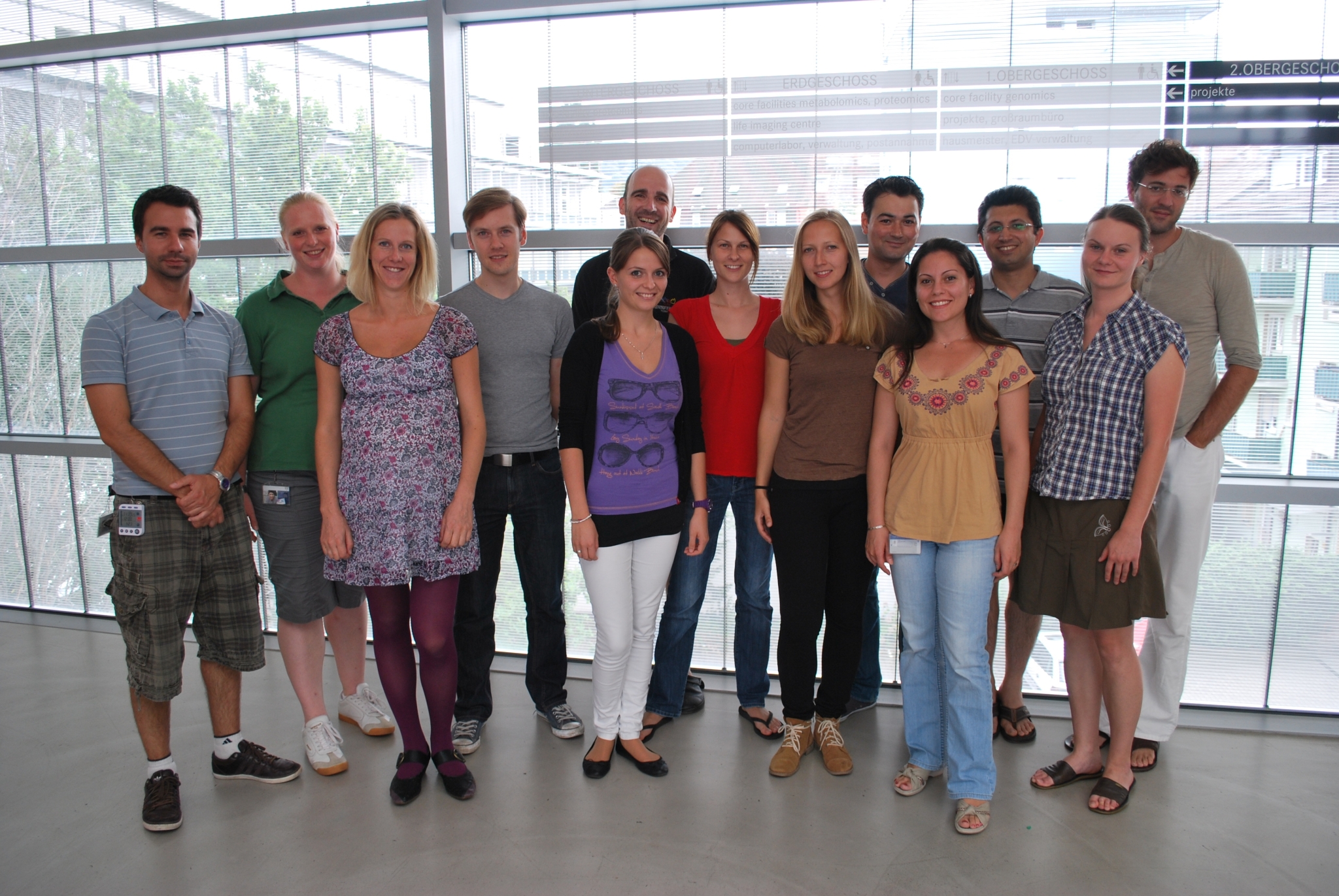 The photo shows Dr. Dengjel's team of researchers.