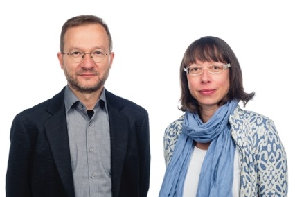 Farbiges Porträtfoto von Prof. Dr. François Paquet-Durand (links) und Barbara Brunnhuber (rechts).