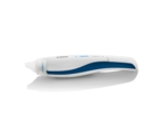 Blue-white longish plastic measurement device.