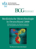 Zu sehen ist das Buch-Cover "Medizinische Biotechnologie in Deutschland 2009"