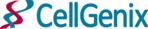 Zu sehen ist der Schriftzug der Firma CellGenix in blau und rot