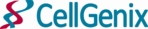Zu sehen ist der Schriftzug der Firma CellGenix in blau und rot