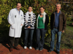 Das Kernteam der Tübinger Forschergruppe (von li nach re): Dr. Tobias Walker, Dr. rer. nat. Andrea Nolte, Fr. cand. med. C. Makowieki, Prof. Dr. rer. nat. H-P. Wendel