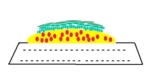Zu sehen ist eine Grafik, in der mehrere körnige Schichten aufeinander liegen.