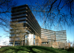 Man sieht das Gebäude des Europäischen Patentamts in München