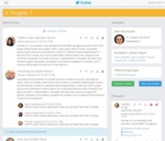 User interface of a social medical application platform.