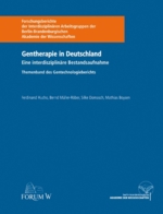 Das Bild zeigt die Titelseite (Oranger Titel auf blauem Grund) der Ende letzten Jahres veröffentlichen Studie der Berlin-Brandenburgischen Akademie der Wissenschaften, AG Gentechnologie.