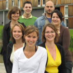 Group photo of Interquer AG. Anja Honegger (in the front), Jessica Ebner and Vera Schnepf (2nd row from left to right), Johanna Klees and Ralitsa Atanasova (3rd row from left to right), Joachim Koepff and Filippo Venezia (last row from left to right); not present: Lena Stachorski