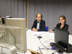 Bewerberauswahl auch per Interview: Dr. Manuela Bergmann, die Ärztliche Direktorin des Studienprogramms, hier mit Dr. Dieter Brockmann, ebenfalls Mitglied der Auswahlkommission.