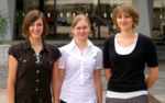 Die drei Austauschschülerinnen der Johanna-Wittum Schule: Cathrin Ottmüller, Fiona Fuchs und Simone Haag