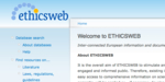 Screenshot des Portals ETHICSWEB - Netzwerk zum europäischen Austausch über bioethische Probleme