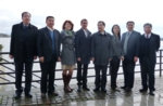 Zu sehen ist die Delegation der Food and Drug Administration Anhui mit Dr. Elke Schulz, Nikolaus Hopfenzitz und Qi Xia-Wesp aus Konstanz
